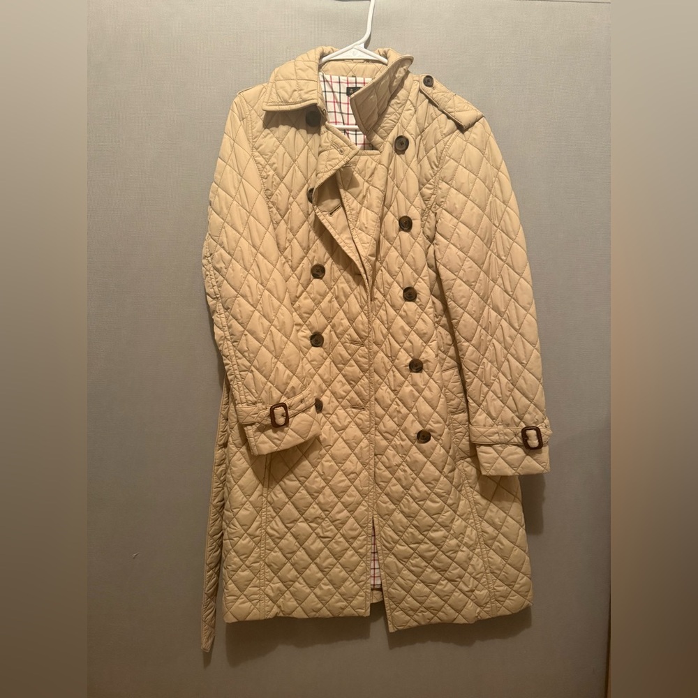 Brooks Brothers Quilted Taffeta Trench Coat Size 8 LIKE NEW - Picture 6 of 6